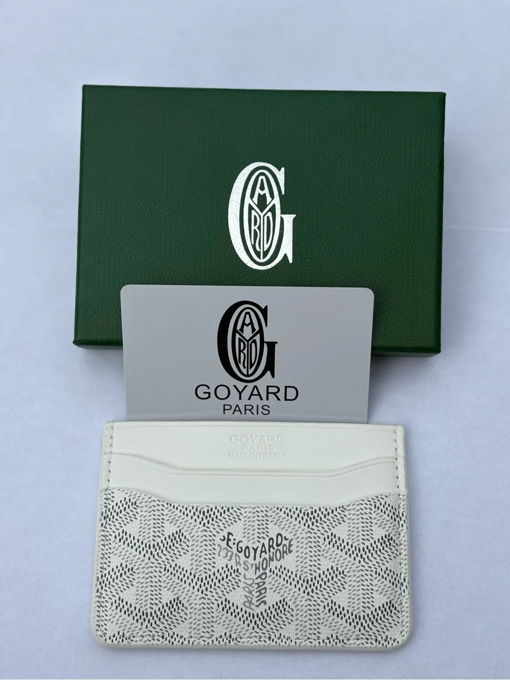 Goyard White Patterned Wallet/Card Holder